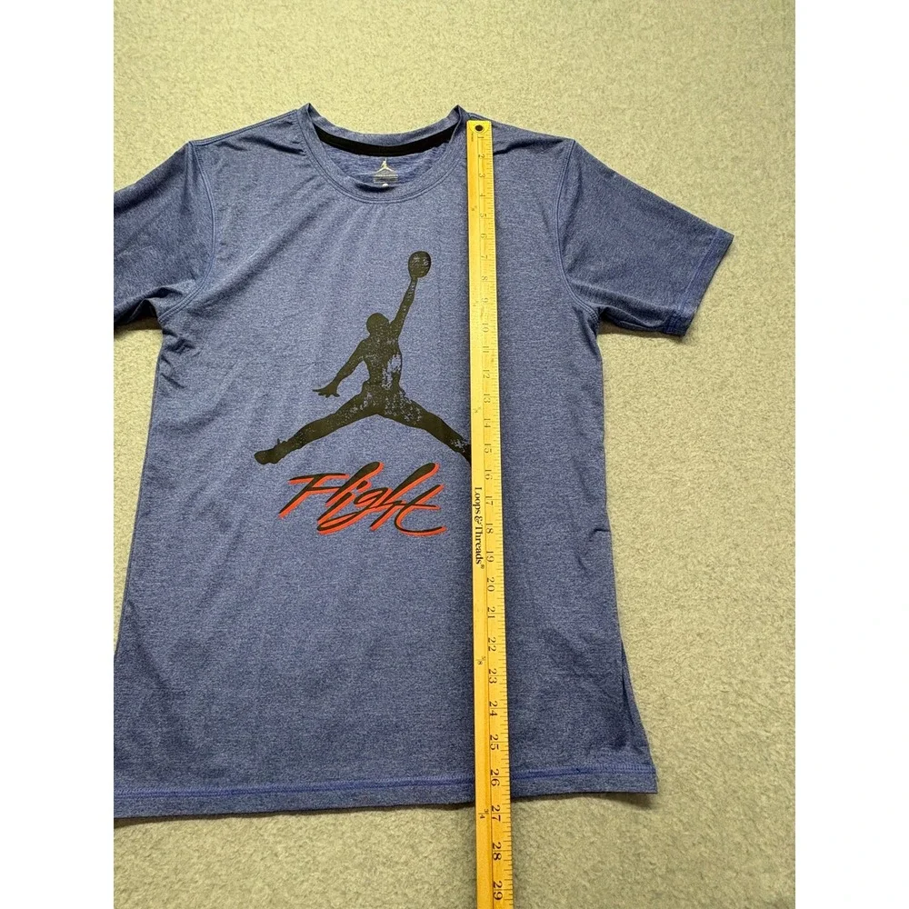 Jordan‎ Flight Jumpman Graphic T-Shirt Blue Heather Mens Medium Activewear Tee